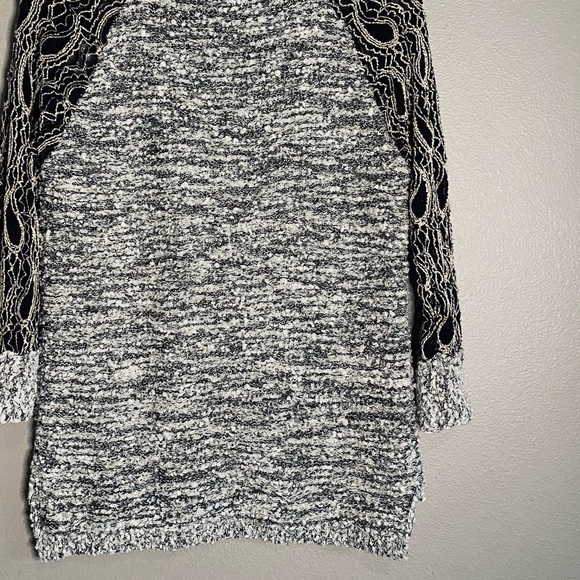 Anthropologie escio, chunky, lace arms, sweaters L - Picture 8 of 9